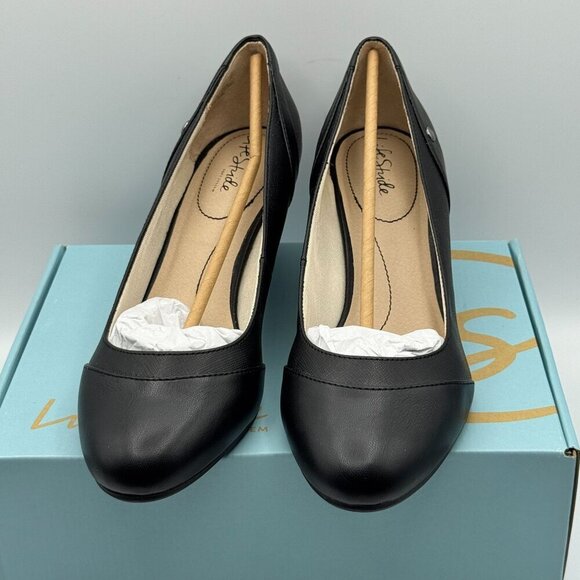 LifeStride Womens Black Heirloom Dreams Wedge Shoes Size 10M Comfort Soft System - Picture 2 of 8